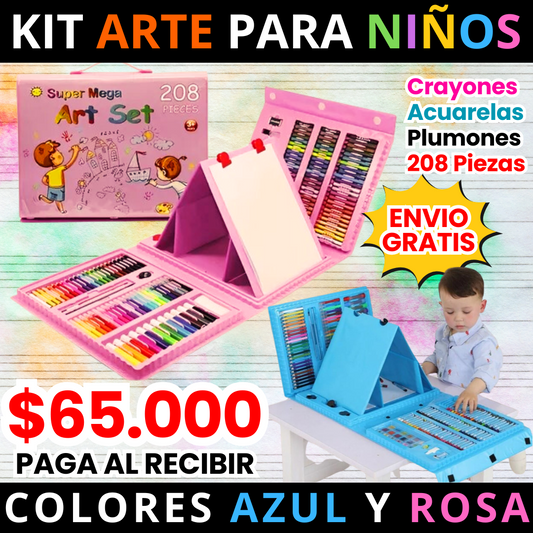 Kit de Arte con 208 Piezas