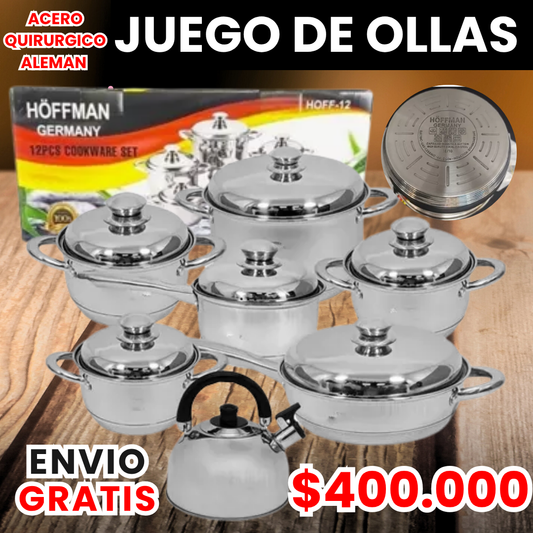 Set de Ollas Acero Alemán