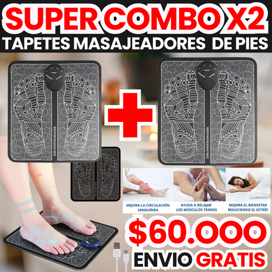 Combo Tapete Masajeador de Pies