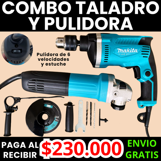 Combo Taladro + Pulidora